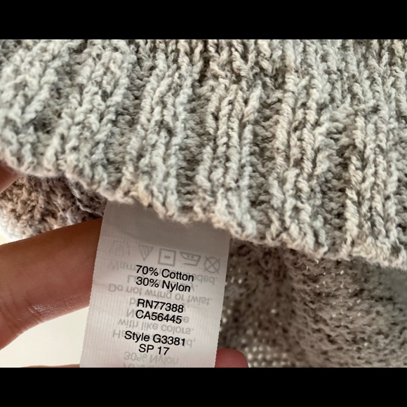 Madewell Cotton Short Sleeve Marble Gray Knit Top - Picture 3 of 4